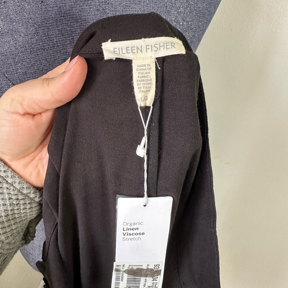 Eileen Fisher Black Open-Front Lightweight Cardigan - Picture 2 of 5